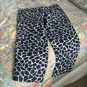 Lilly Pulitzer Navy Giraffe Print Pants